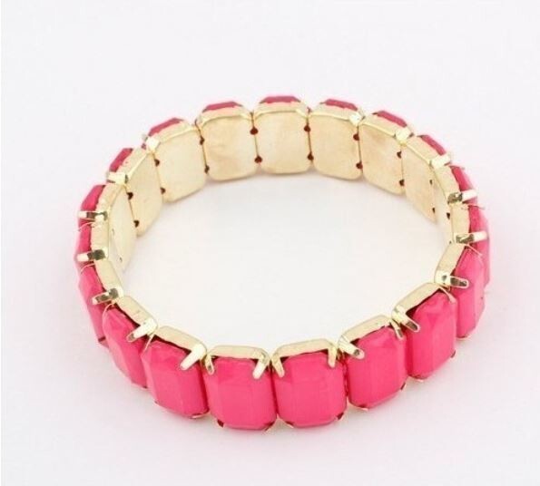 Set of 2 Candy Coloured Stretchable Bracelets