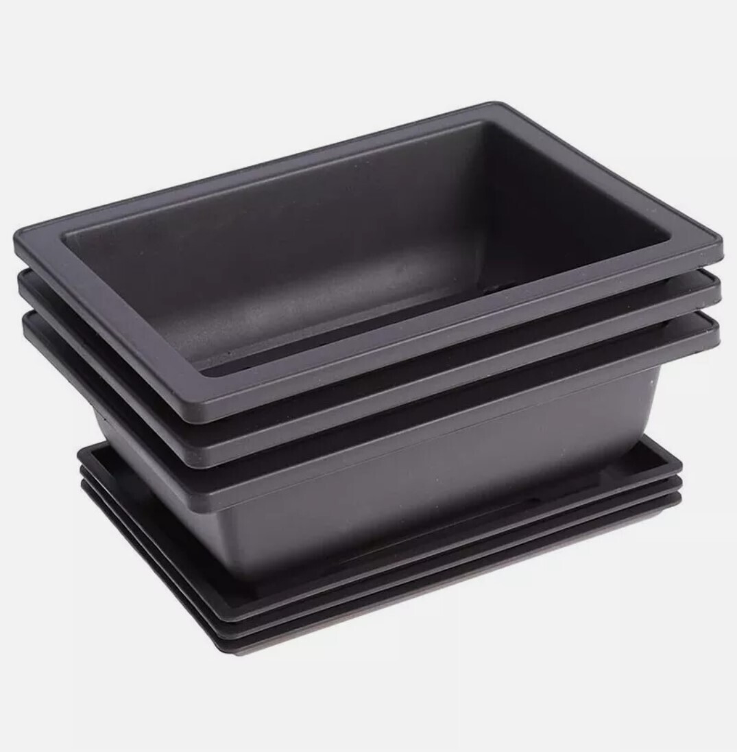 Rectangular Solid Durable Heavy Duty Premium Bonsai Pot/Tray