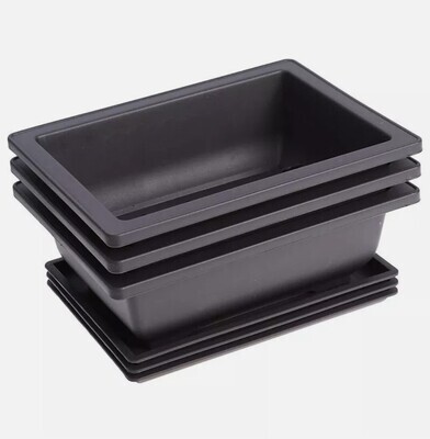 Rectangular Solid Durable Heavy Duty Premium Bonsai Pot/Tray