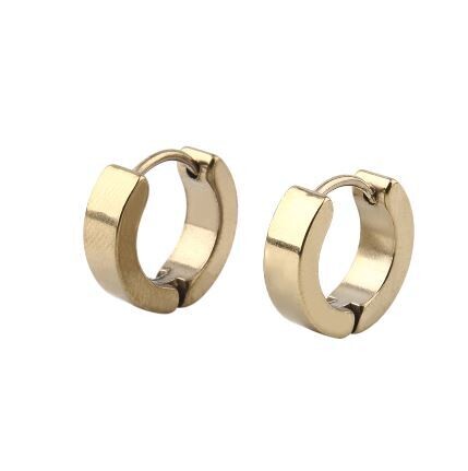 Unique Cool Men&#39;s Stainless Steel Hoop Piercing Ear Earrings
