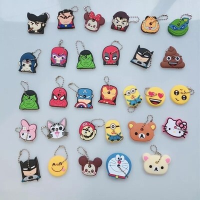Any 2 Bright Colourful Cute Character Silicon Key Cap Covers
