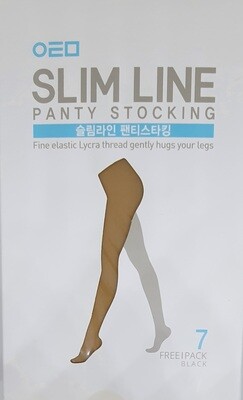 7 pairs x Slim Line super thin snag resistant panty hose