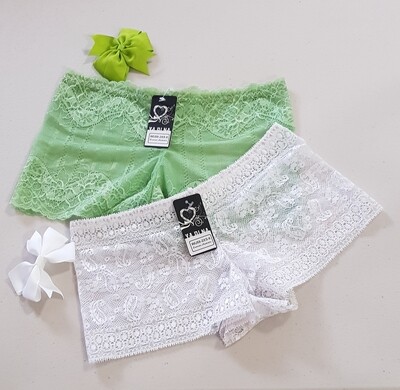 2 pack - Petite Lace Hipster Boyshorts Panties Size 6 (XS) + Gifts