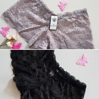 2 pack - Petite Lace Hipster Boyshorts Panties Size 6 (XS) + Gifts