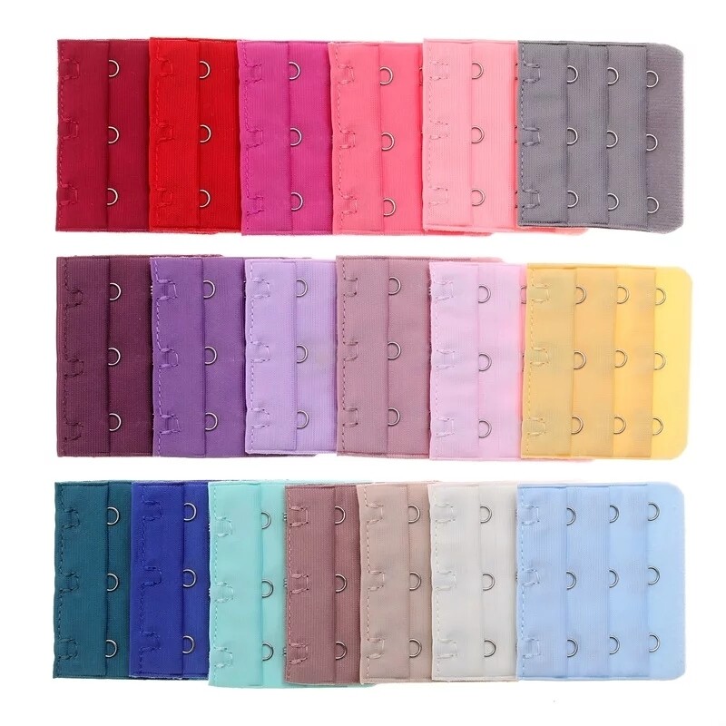 Bra Extenders -Large Size: 3 Hooks/3 Rows in a variety of colours
