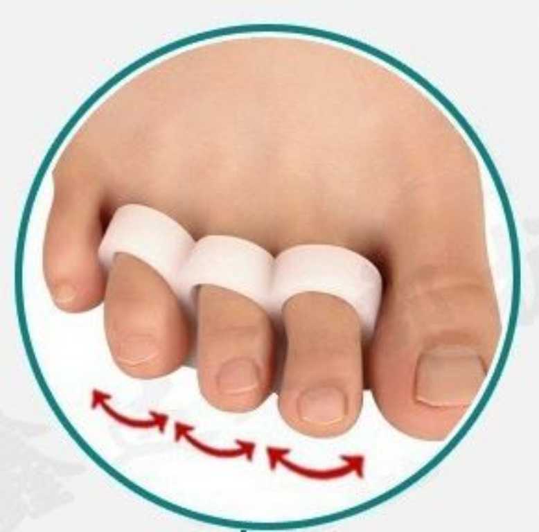 Soft Silicon Gel Orthopaedic Metatarsal 3 Ring Toe Separator