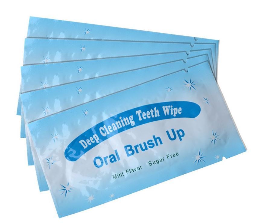10 Pack AZDENT Dental Cleaning Finger Brush-up Wipes + Extras