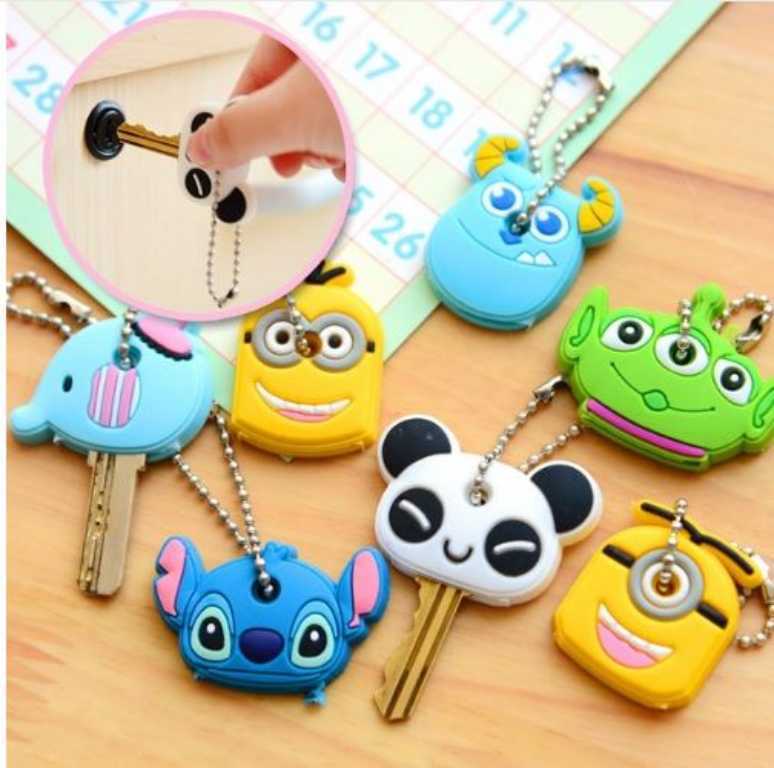 Cute Character Silicon Key Cap Covers x 3 sets + Gift Choice
