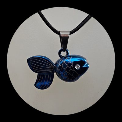 Vibrant Blue Fish Pendant – A Splash of Fun and Style!