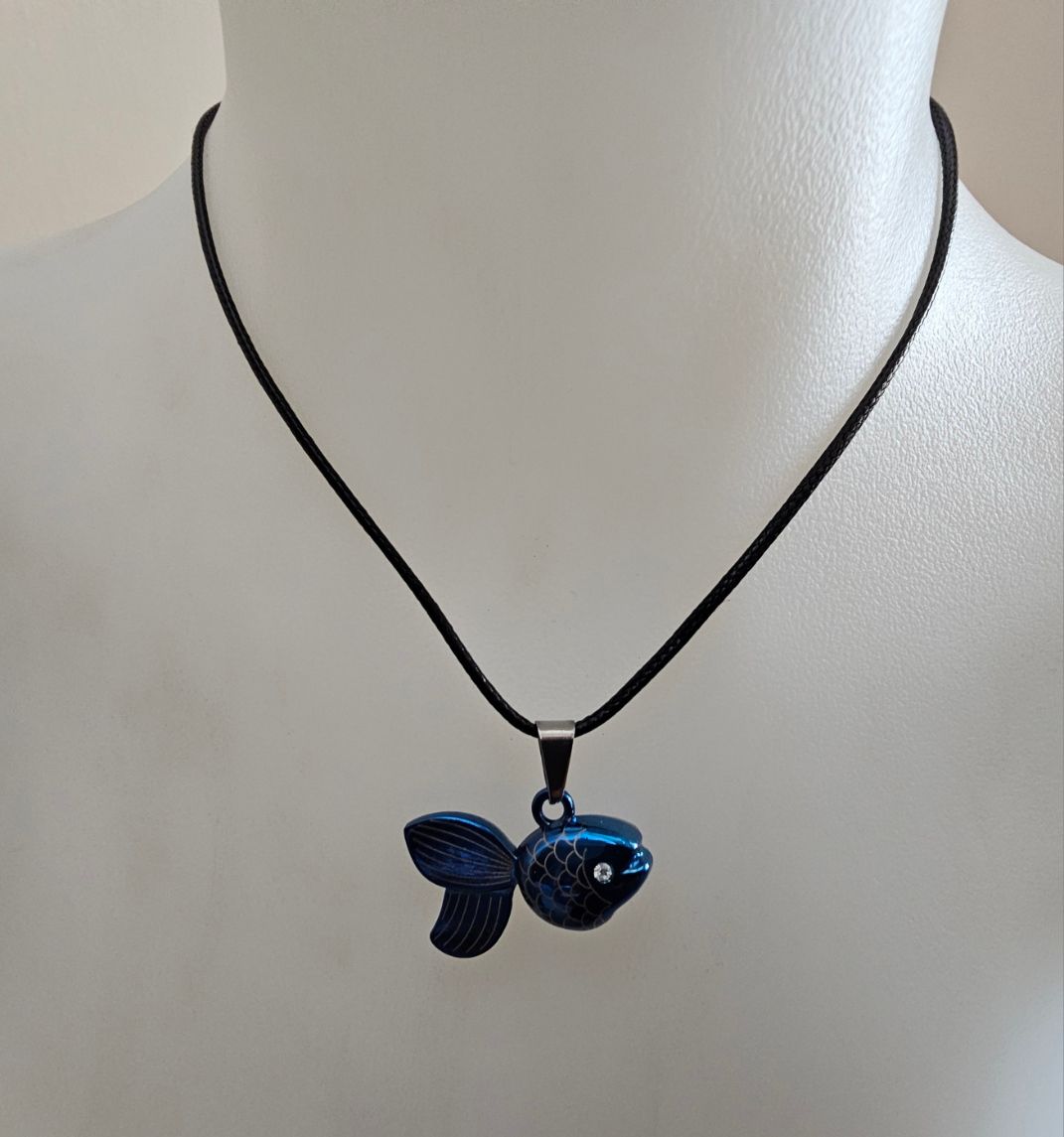 Vibrant Blue Fish Pendant – A Splash of Fun and Style!