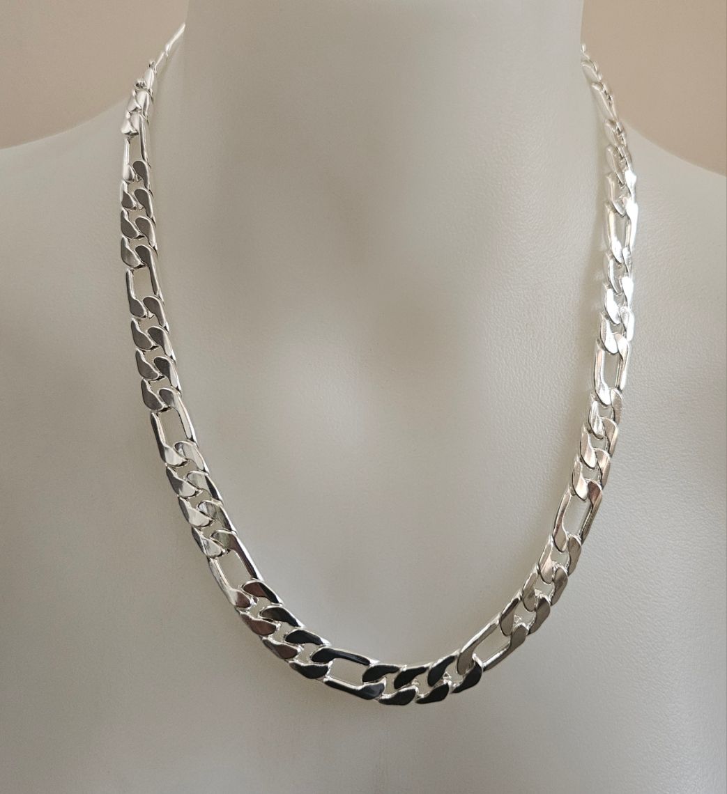 Timeless Elegance: 925 Sterling Silver Link Chain Necklace for Men