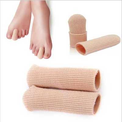 3 Sizes Elastic Ribbed Fabric Silicon Gel Finger-Thumb-Toe Protector