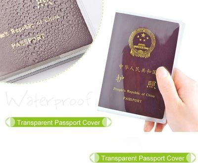 4 Transparent Waterproof Passport Cover-Protector-Organiser
