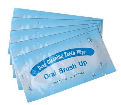 20 Packs AZDENT Dental Cleaning Finger Brush-up Wipes + Extras