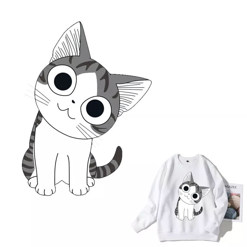 Washable T-shirt Iron-on Transfers - Lovely Cat