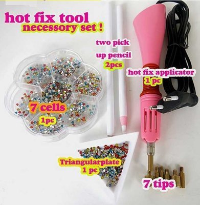 9 pc set DIY Iron Hotfix Applicator Wand for Rhinestone Embellishment + FREE IC Vacuum Suction Pen!