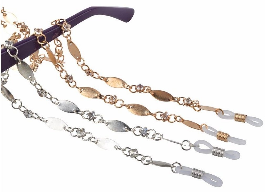 60cm Elegant Metallic Gold-Silver Reading Glasses Lanyard-Chain