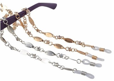 60cm Elegant Metallic Gold-Silver Reading Glasses Lanyard-Chain