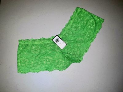 Size 8~10~12 (XS-S-M) Bright Zesty Lime Lace Boyshorts