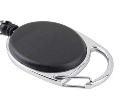 Badge-ID Card Holder with Retractable Reel Lanyard-Keychain