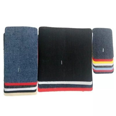 18 Pcs x 3 Sizes Assorted Colours Iron-on Mending Repair Patches + Extras