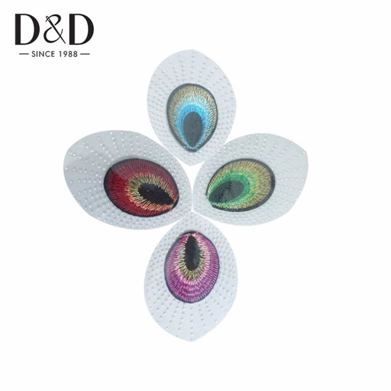 2 x Peacock Feather Iron-on Decorative Spot Repair Patches