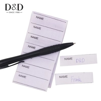 200 pcs White Washable Iron-on Fabric Clothing Labels+Marker
