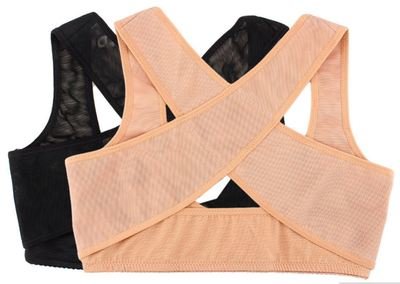 thumbnail image 2 of Women's Chest Brace Posture Corrector – Hunchback Shape Corrector X Strap Vest, Medium Beige 2 of 6