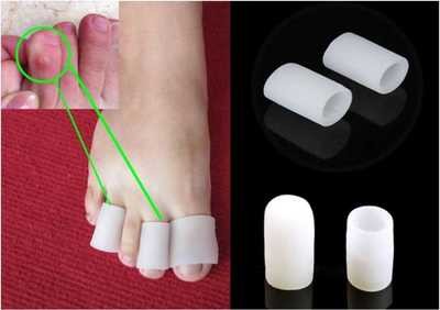 Soft Silicon Gel Finger-Thumb-Toe Protector Tubes 4 sizes S-M-L-XL