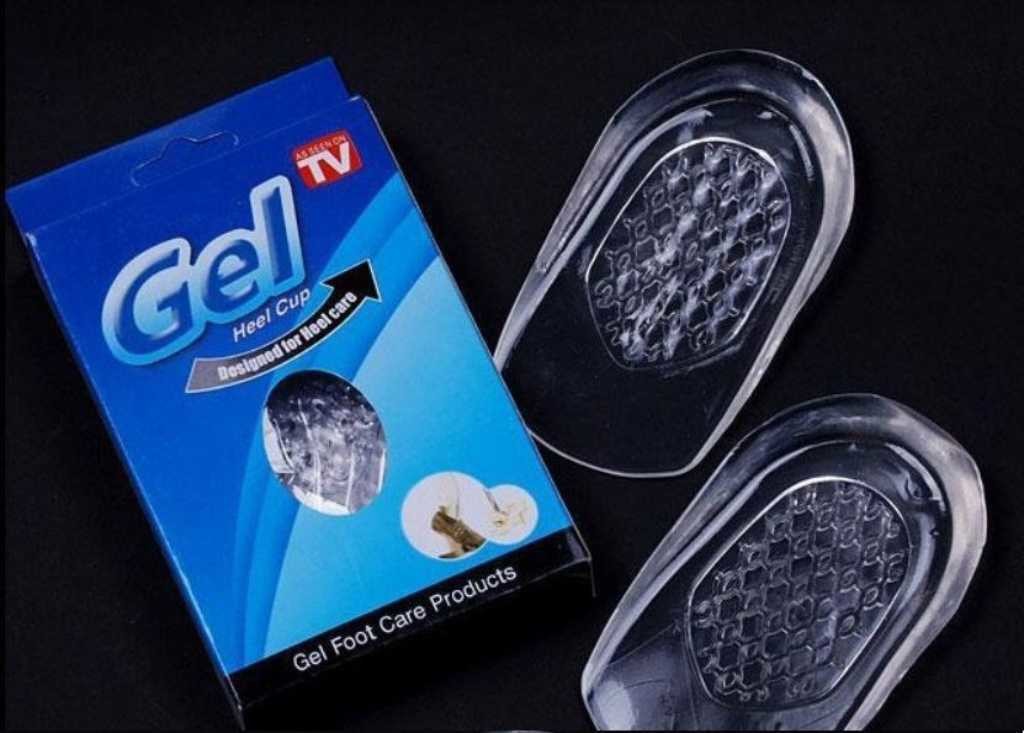 Cushiony Heightened Silicon Gel Heel Pad for rolling feet