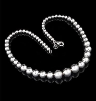 925 Sterling Silver Beads Vintage Necklace and Bracelet Set