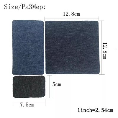 18 Pcs x 3 Sizes Assorted Colours Iron-on Mending Repair Patches + Extras
