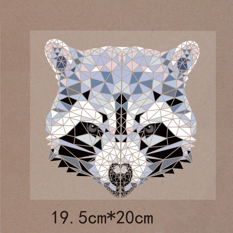 Foxy Mosaic Washable Iron-On Transfer for T-Shirts-Crafts-Bags &amp; Cushions