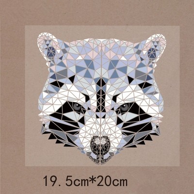 Foxy Mosaic Washable Iron-On Transfer for T-Shirts-Crafts-Bags &amp; Cushions