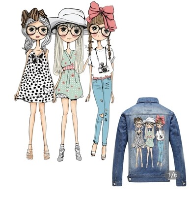 Washable T-shirt Iron-on Transfers - 3 Best Friends