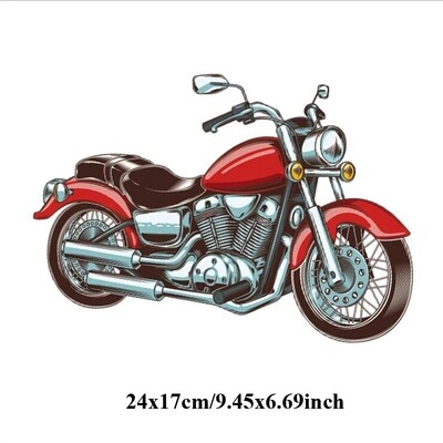 Washable T-shirt Iron-on Transfers - Motorbike