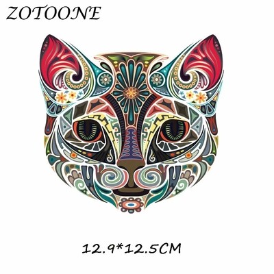 Washable T-shirt Iron-on Transfers - Mystical Cat Face