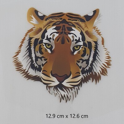 Washable T-shirt Iron-on Transfers - Wild Tiger (Set of 2, 1 Big &amp; 1 Small)