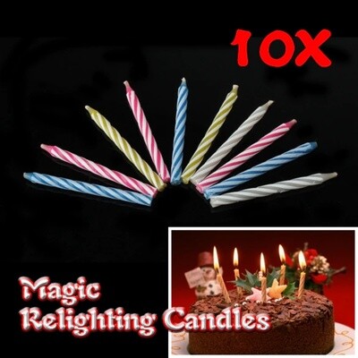 4 Packs x 10 Magical Relighting Candles for Birthday Cake