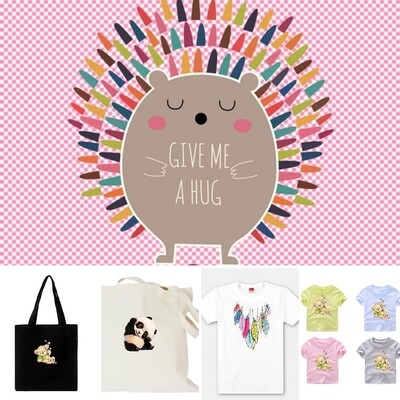 Washable T-shirt Iron-on Transfers - Kitten in Teacup