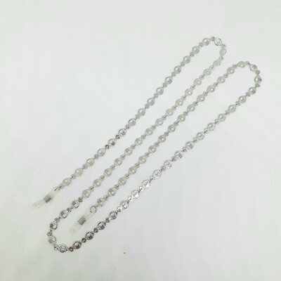 76cm Fancy 8 Metal Silver Sunglass-Eyeglass Lanyard-Chain