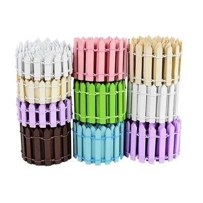 Colourful Miniature Fairy Garden Decor Wooden Picket Fence Colourful Miniature Fairy Garden Decor Wooden Picket Fence