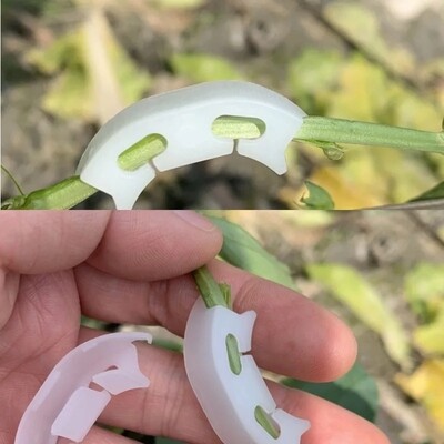 100 Reusable plastic plant bender clips + Gift