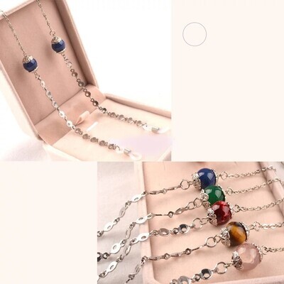 88cm Pretty Metal Beaded Dragon Eyes Reading Glasses Lanyard