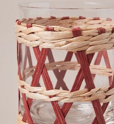 Classic Rattan Glass Decor Pots ~ Elegant, Versatile, and Nature-Inspired