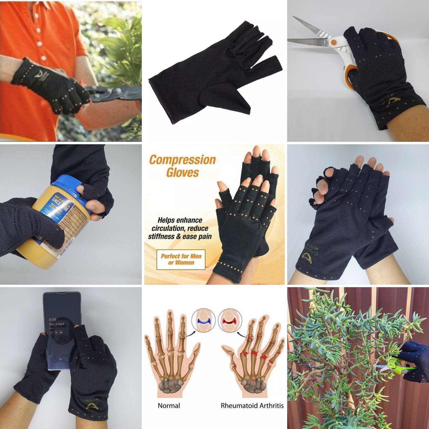 Everyday Fingerless Support Gloves