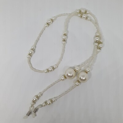 76cm Trendy Classic Pearly Beads Reading Glasses Lanyard
