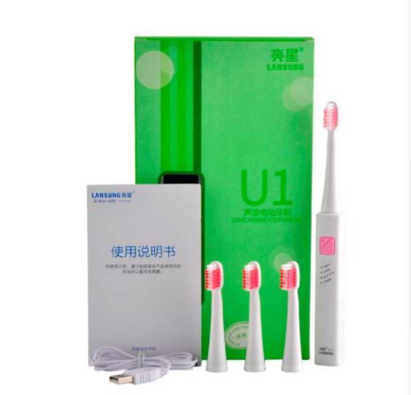 LANSUNG-U1 Sonic Rechargeable Waterproof Toothbrush with 3 brushing modes