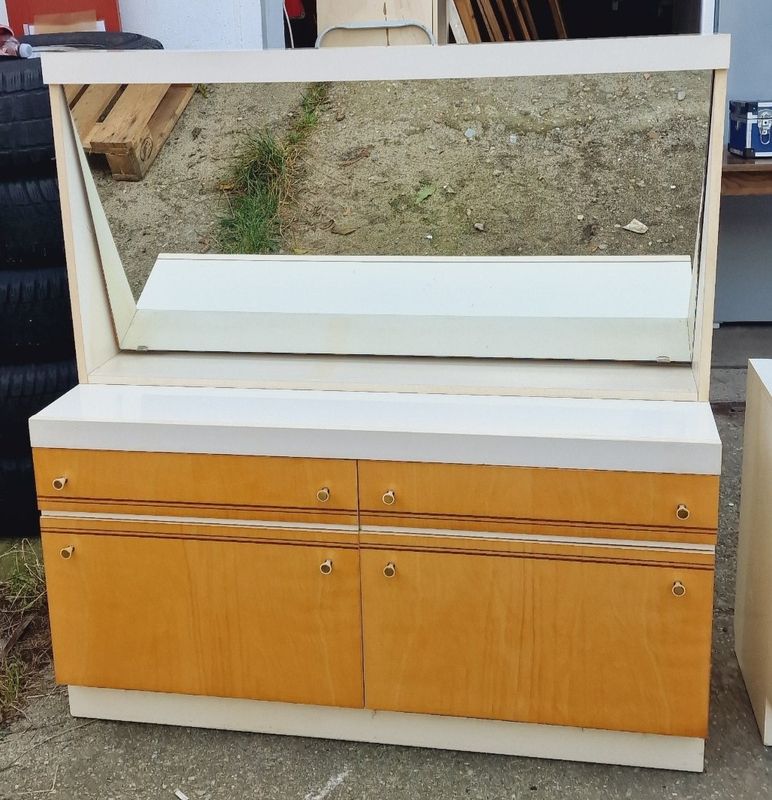 Kommode mit Spiegel Garderoben Schrank DDR 60er 70er