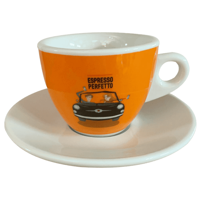 Espresso Perfetto Portofino Cappuccino Tasse Orange, Schwarz, Rose, Blau oder Grün